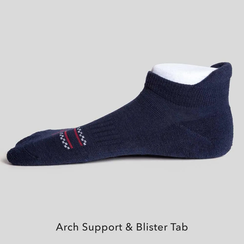 Merino Wool No Show Blister Tab | DARK NAVY
