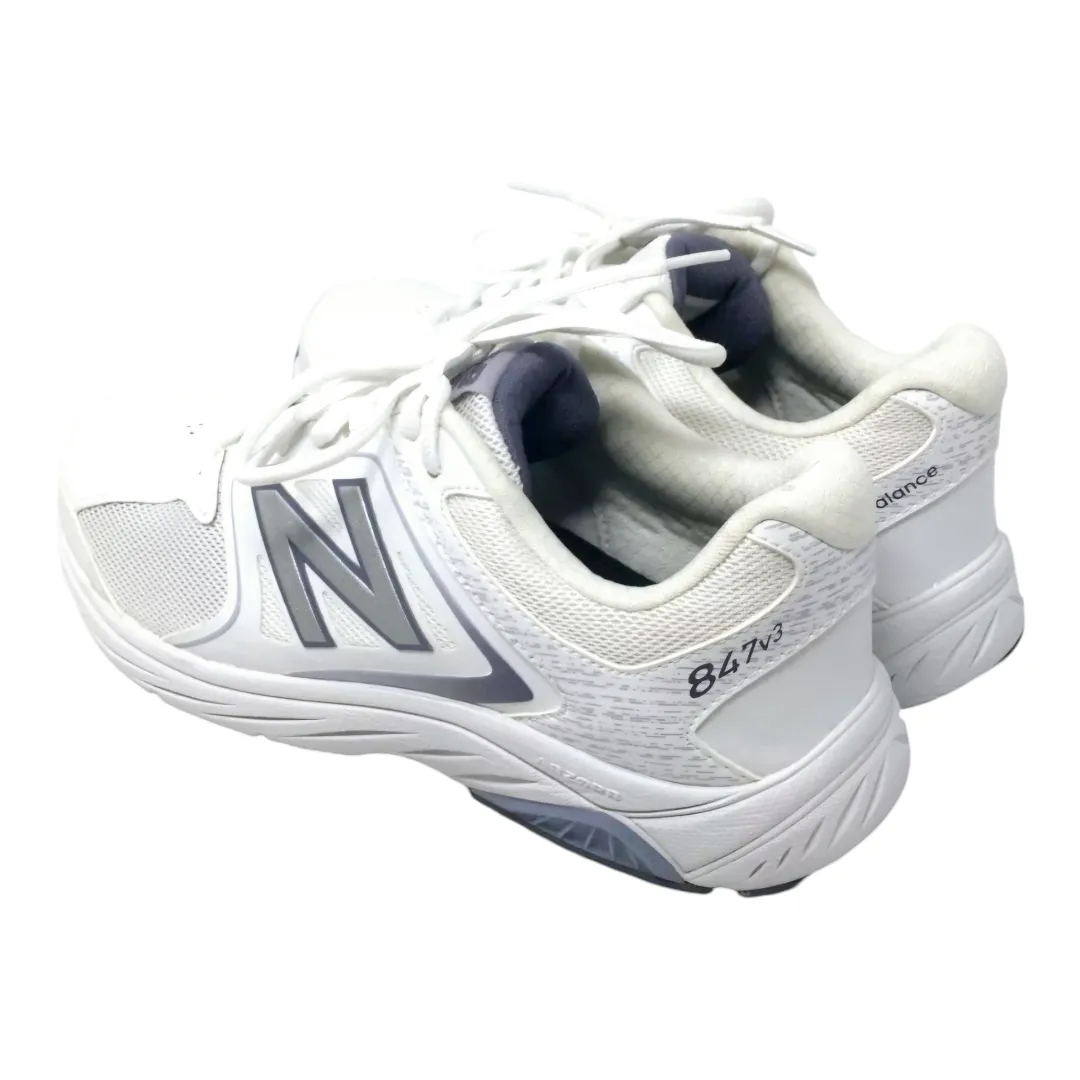 New Balance *Men's White Leather Walking Running Shoes (Size 11) #847 v3