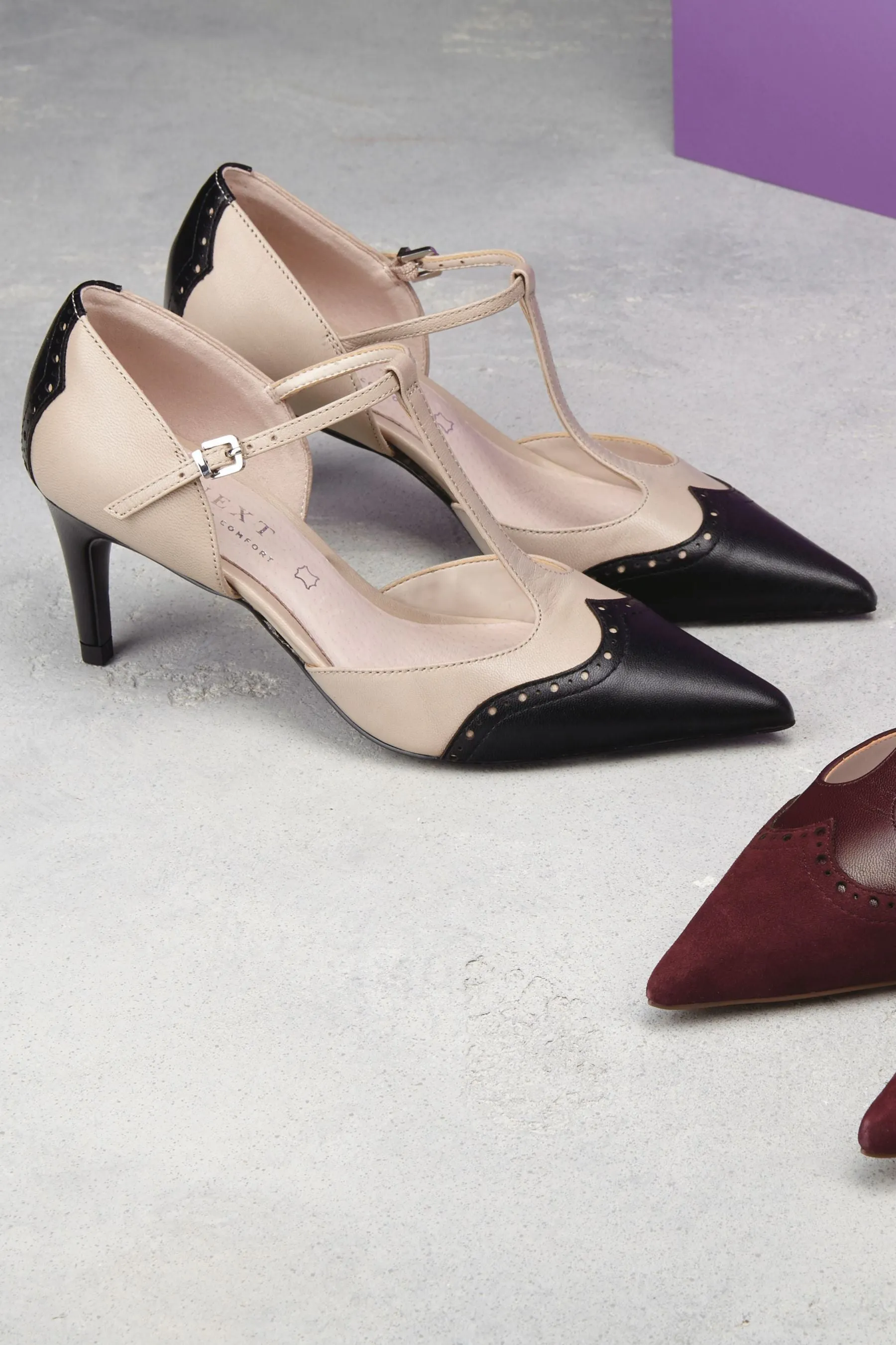 Next Brogues Monochrome Womens Shoes