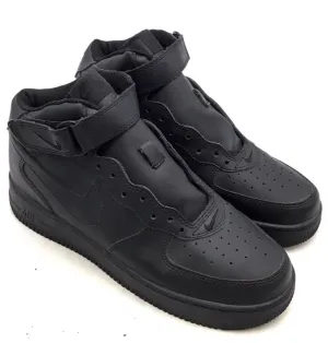 Nike Men's Air Force 1 Mid '07 Black Basketball Athletic Shoes - Size 8