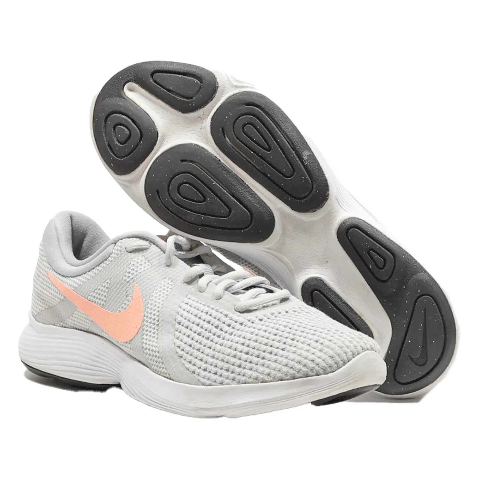 NIKE Revolution 4 Sneaker Trainers Grey Synthetic Womens UK 7