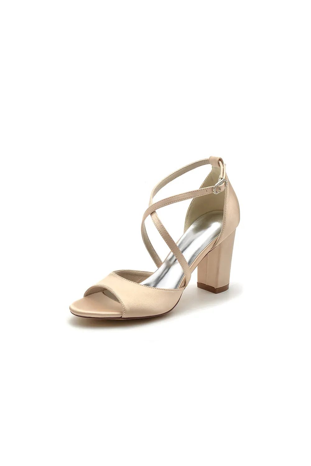 Peep Toe Cross Strap High Heels Party Shoes