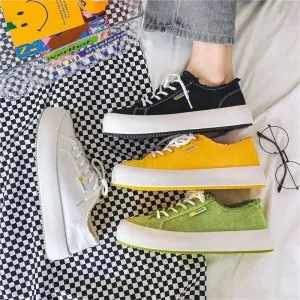 Plimsolls Platform Canvas Sneakers for Men | Comfortable & Casual