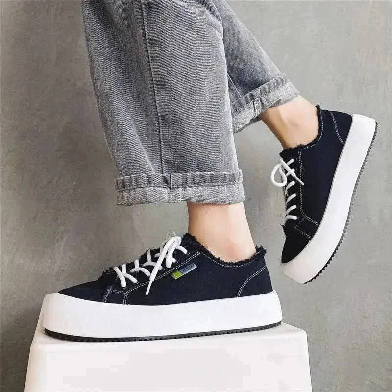 Plimsolls Platform Canvas Sneakers for Men | Comfortable & Casual