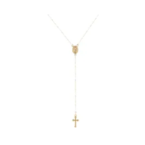 Pre Order:  Vintage Christian Cross Religious Rosary Pendant Necklace