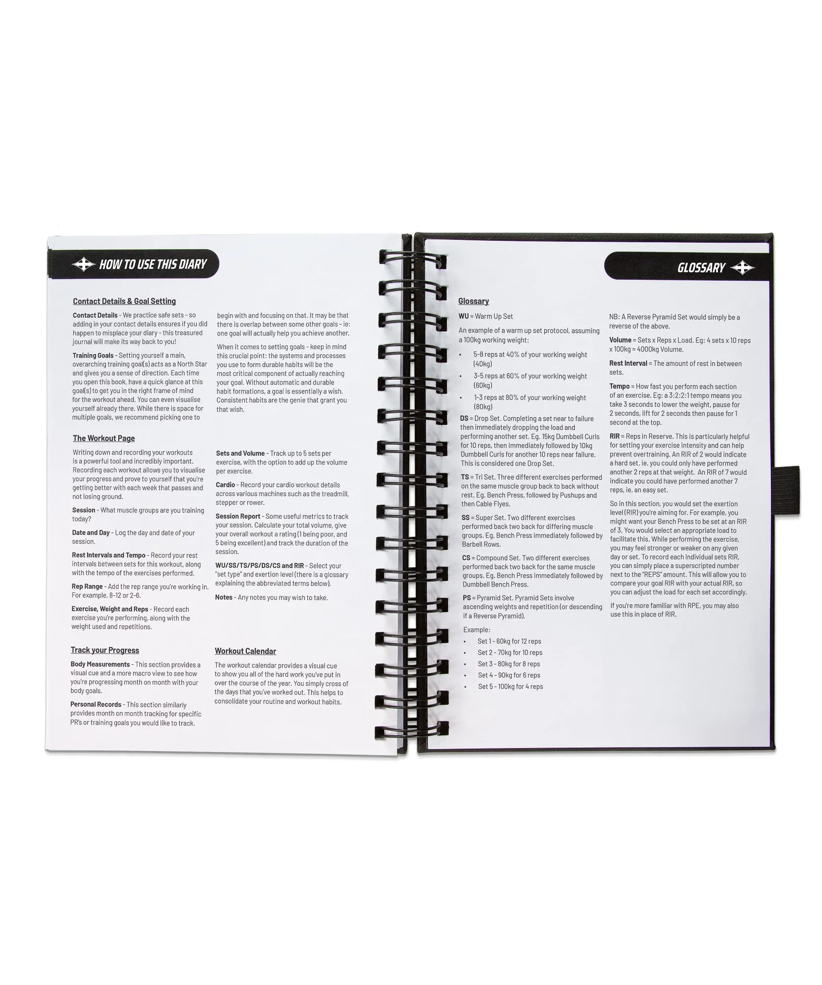 Pro Workout Journal - Suede Black