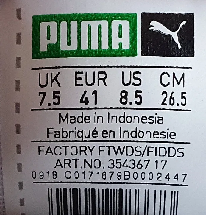 Puma Basket Classic Low Leather Trainers UK7.5/US8.5/EU41 354367 17 Triple White