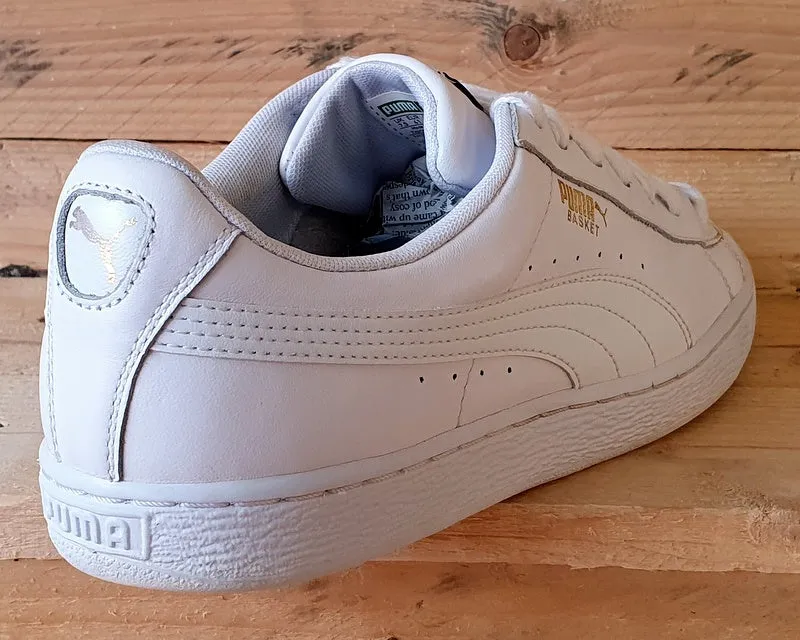 Puma Basket Classic Low Leather Trainers UK7.5/US8.5/EU41 354367 17 Triple White