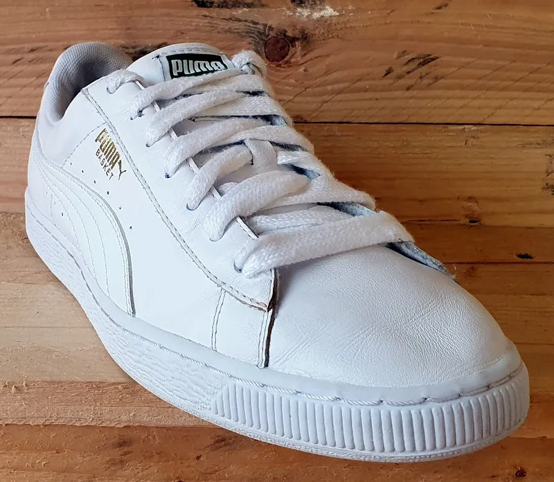 Puma Basket Classic Low Leather Trainers UK7.5/US8.5/EU41 354367 17 Triple White