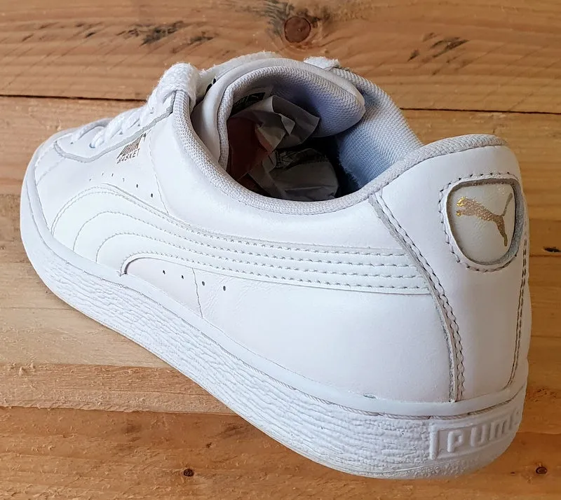 Puma Basket Classic Low Leather Trainers UK7.5/US8.5/EU41 354367 17 Triple White