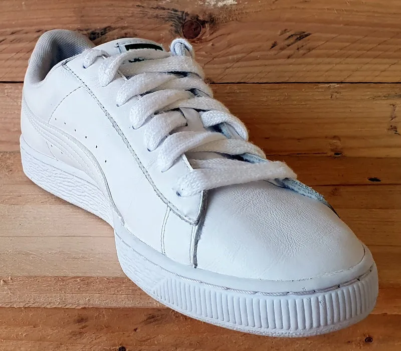 Puma Basket Classic Low Leather Trainers UK7.5/US8.5/EU41 354367 17 Triple White