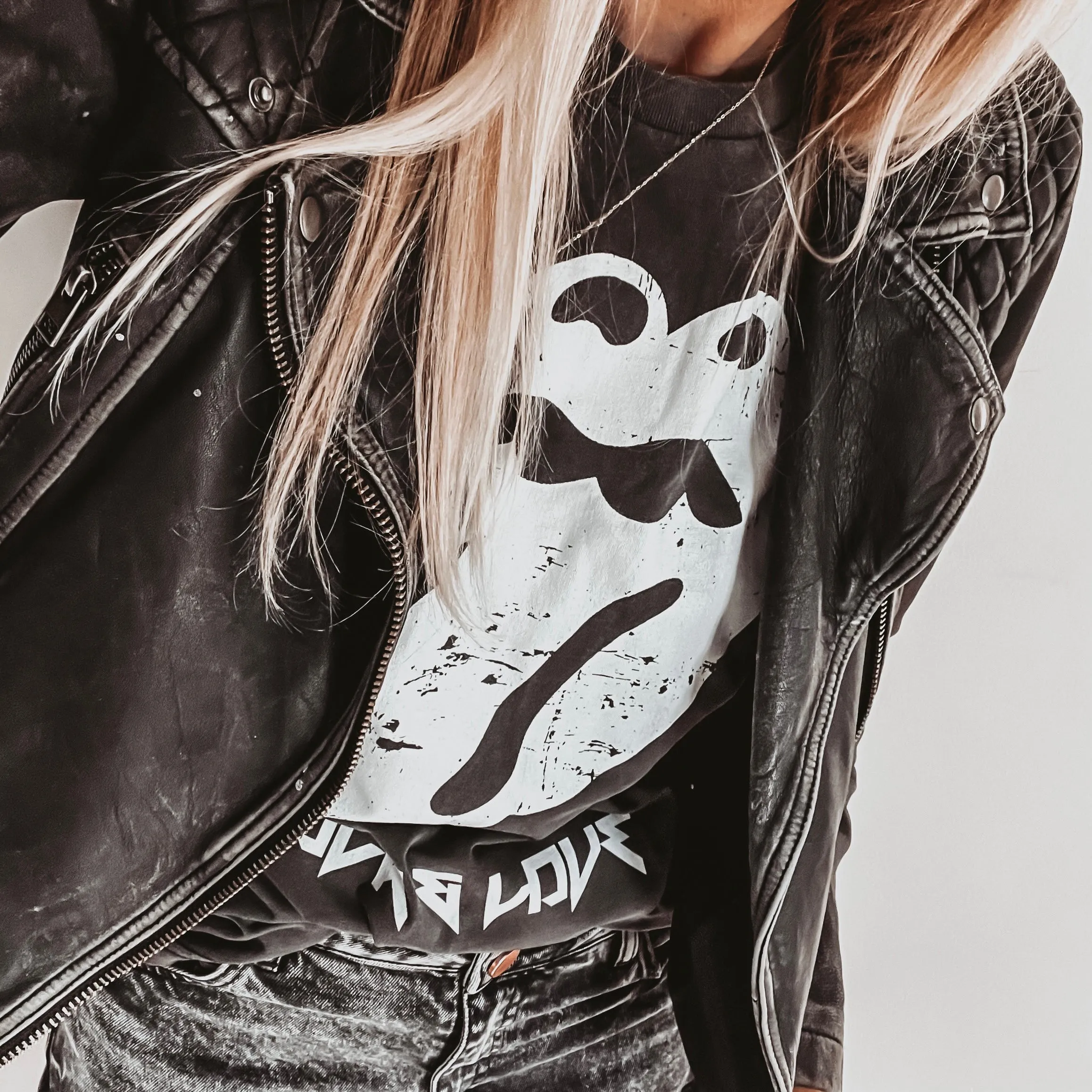 Rolling Stones tongue vintage black tee *boyfriend fit*
