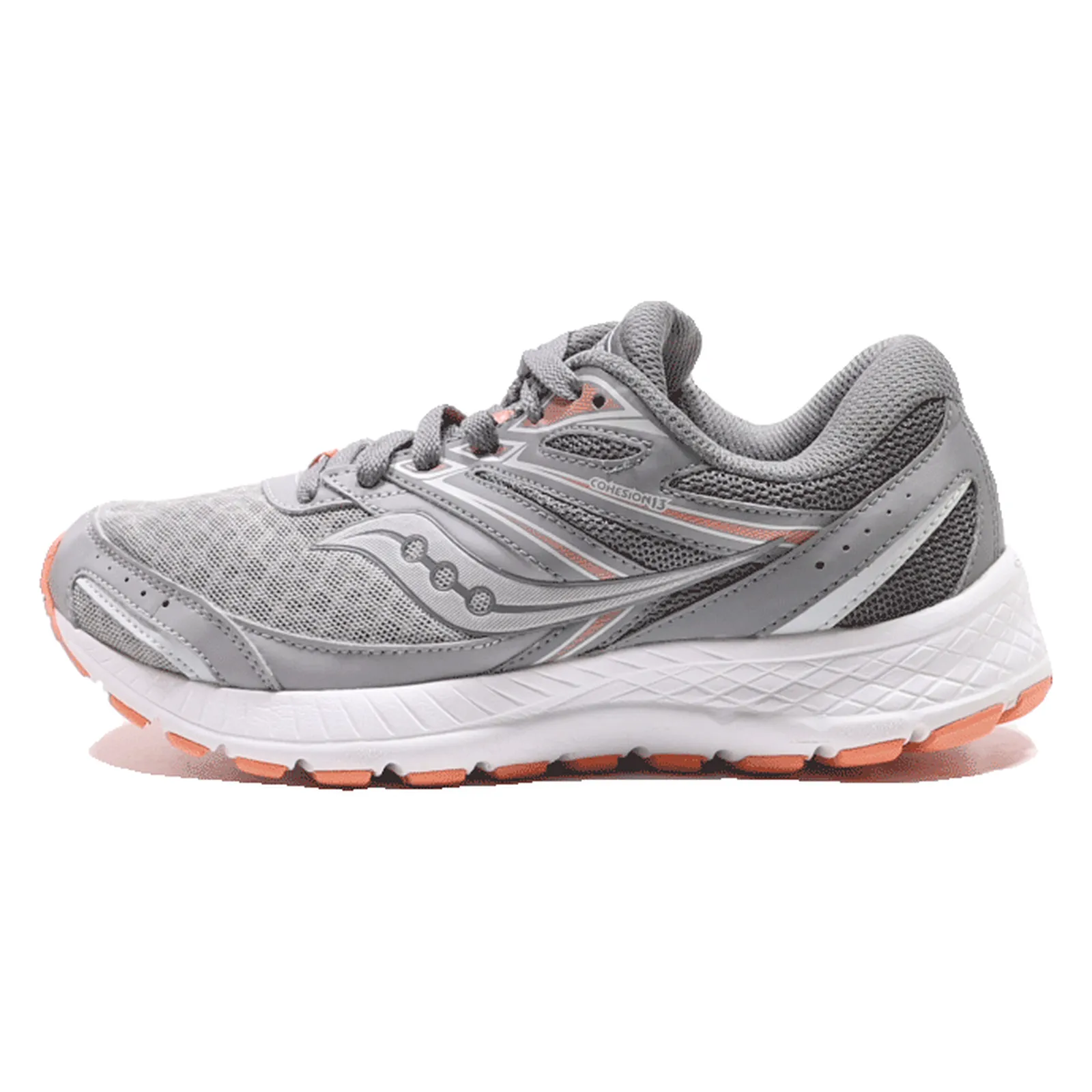 SAUCONY COHESION13 Sneaker Trainers Grey Synthetic Womens UK 4.5