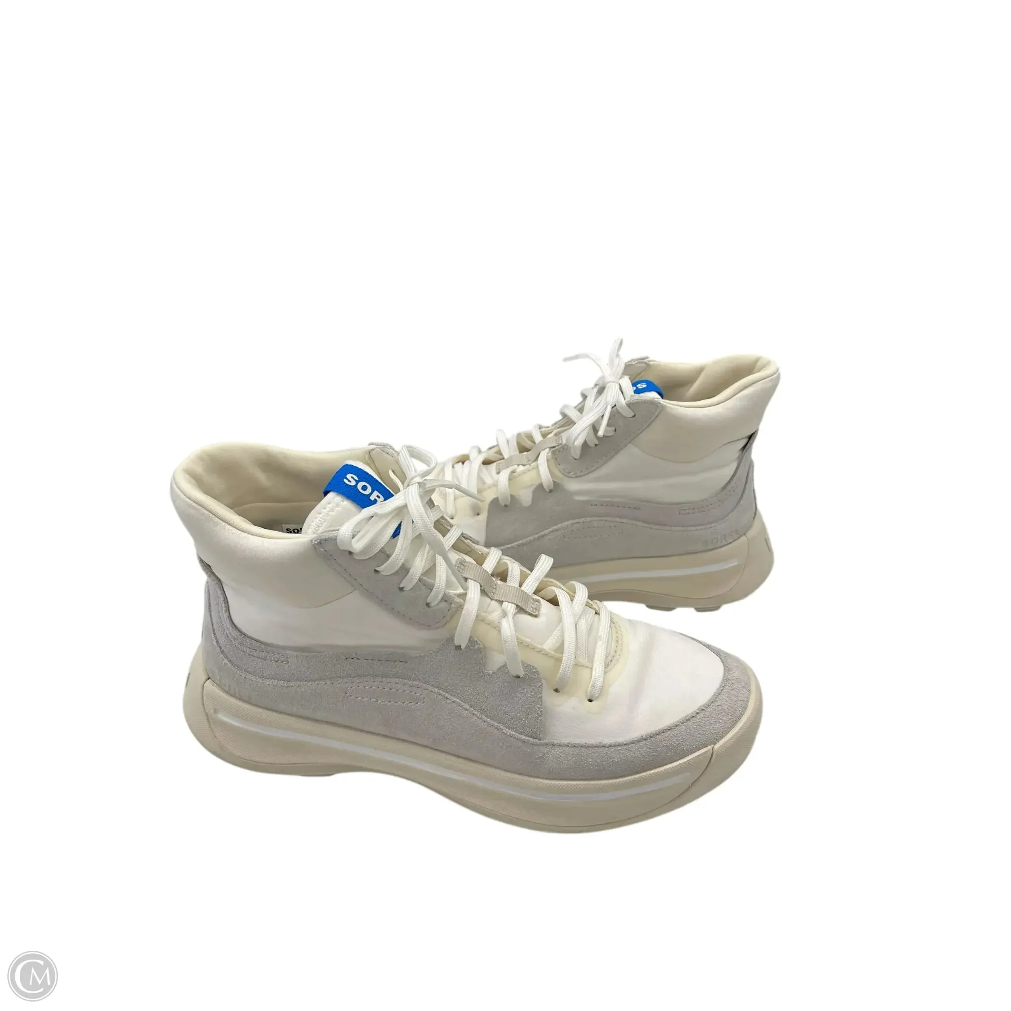 Shoes Athletic By Sorel In Cream & Grey, Size: 9