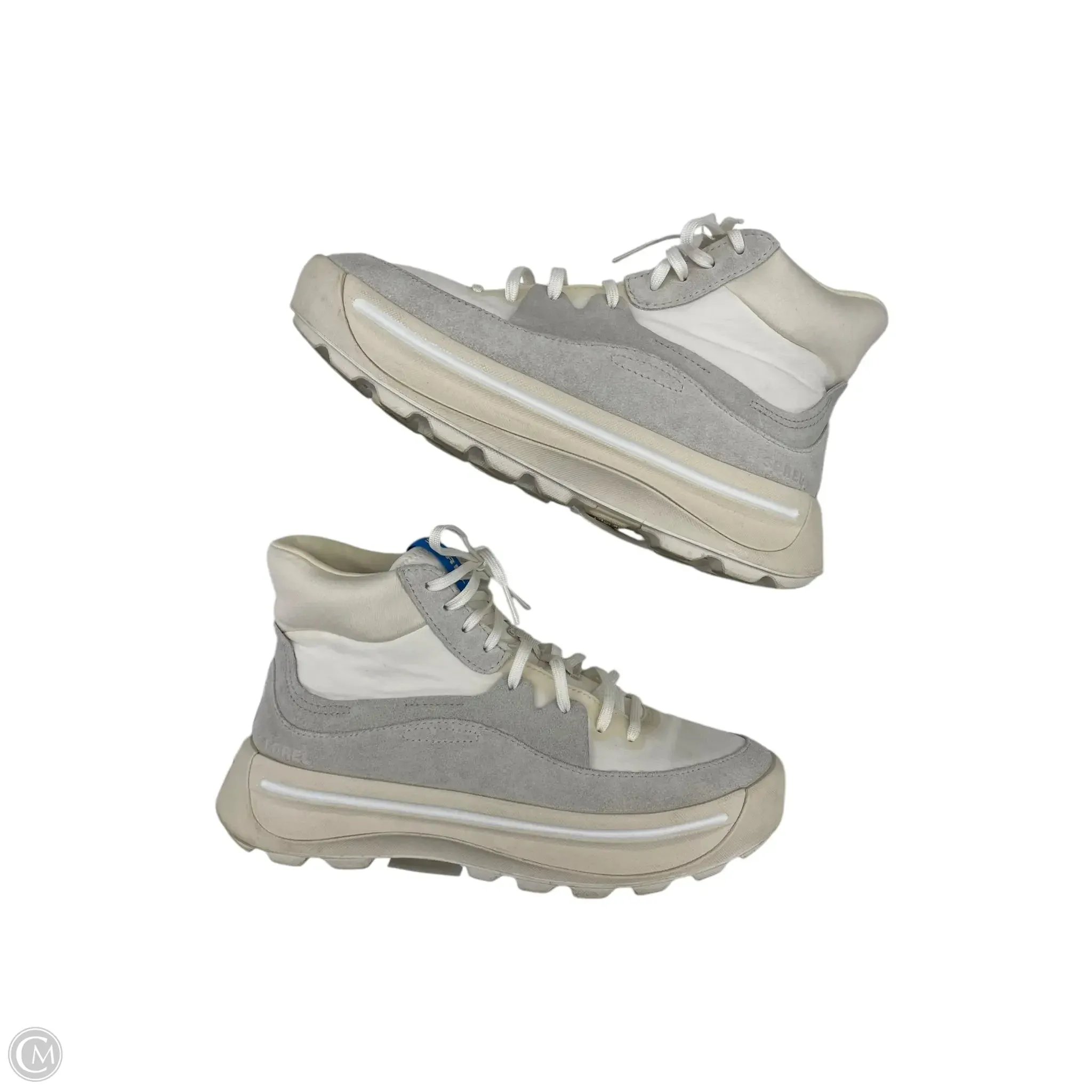 Shoes Athletic By Sorel In Cream & Grey, Size: 9