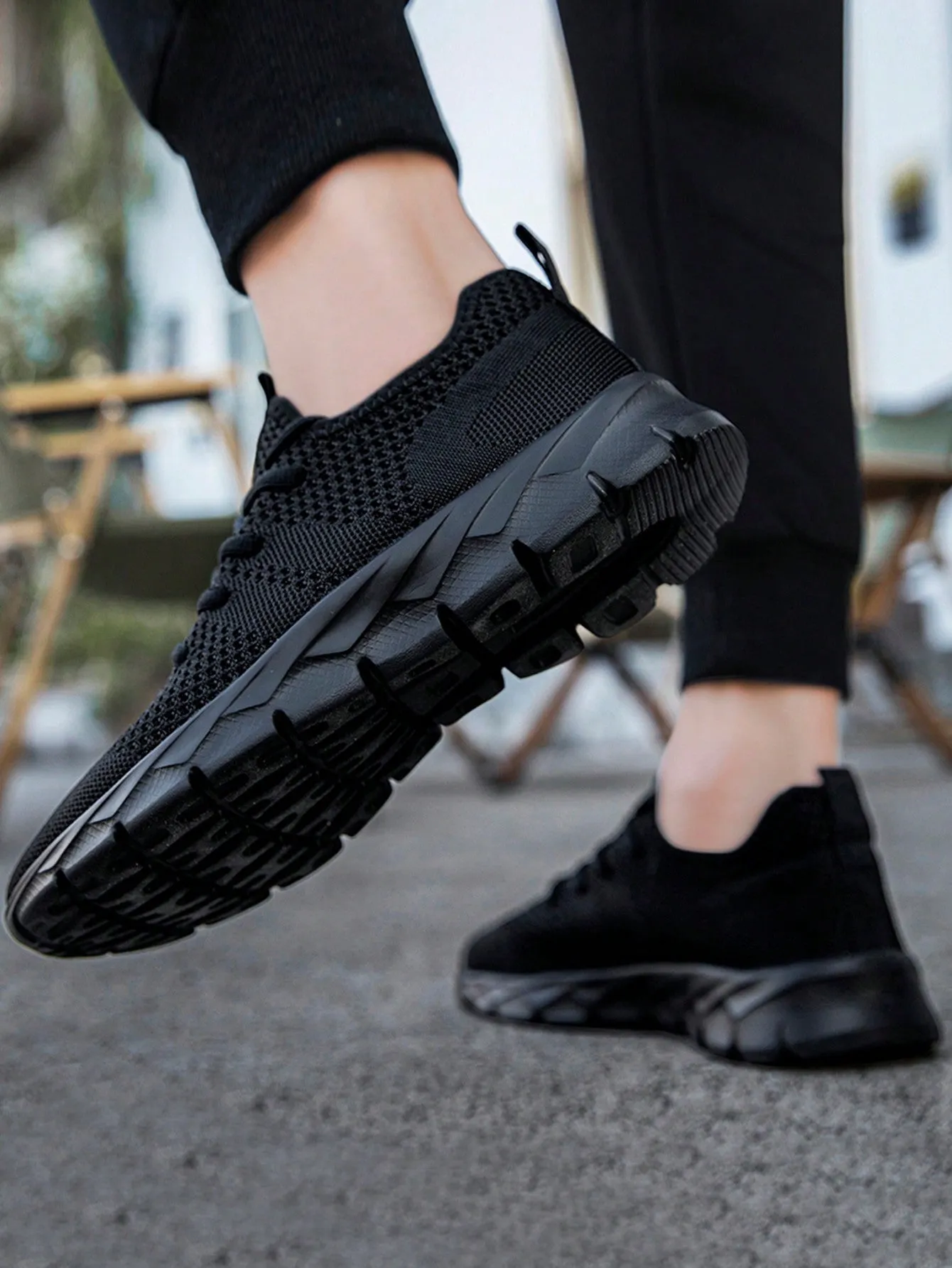 Shoes For Men Gym Tennis Athletic Mesh Fashion Sneakers Lightweight Sports Workout Running Casual Shoes Comfortable Footwear Trainers Black, Shoes For Men