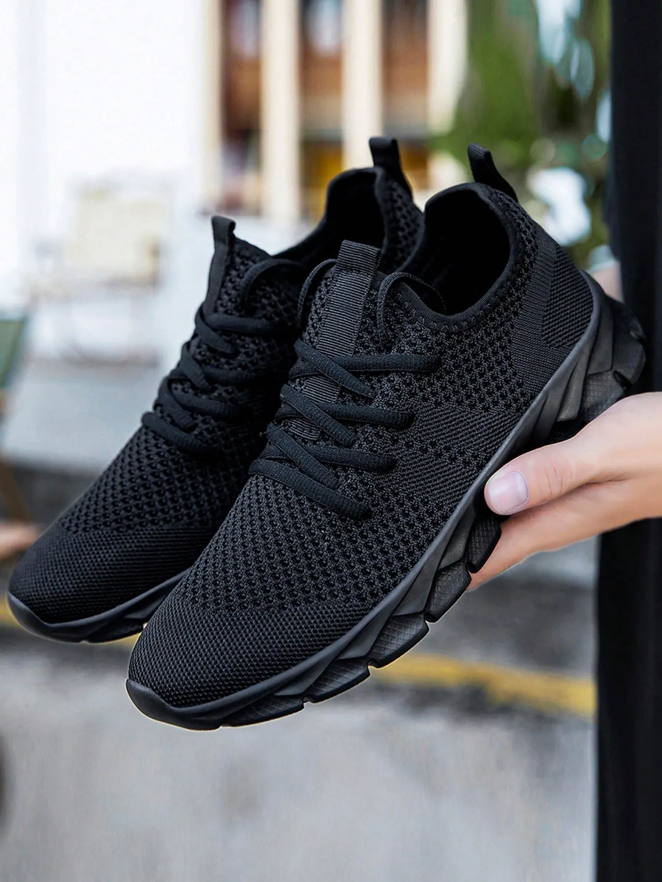Shoes For Men Gym Tennis Athletic Mesh Fashion Sneakers Lightweight Sports Workout Running Casual Shoes Comfortable Footwear Trainers Black, Shoes For Men