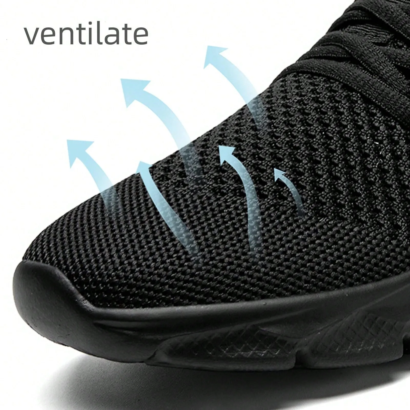 Shoes For Men Gym Tennis Athletic Mesh Fashion Sneakers Lightweight Sports Workout Running Casual Shoes Comfortable Footwear Trainers Black, Shoes For Men