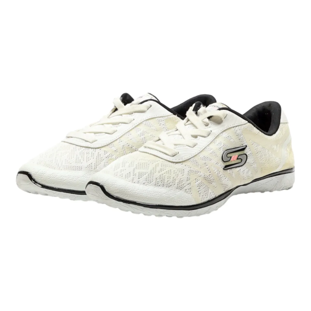 SKECHERS Sport-Active Sneaker Trainers Cream Synthetic Womens UK 8.5
