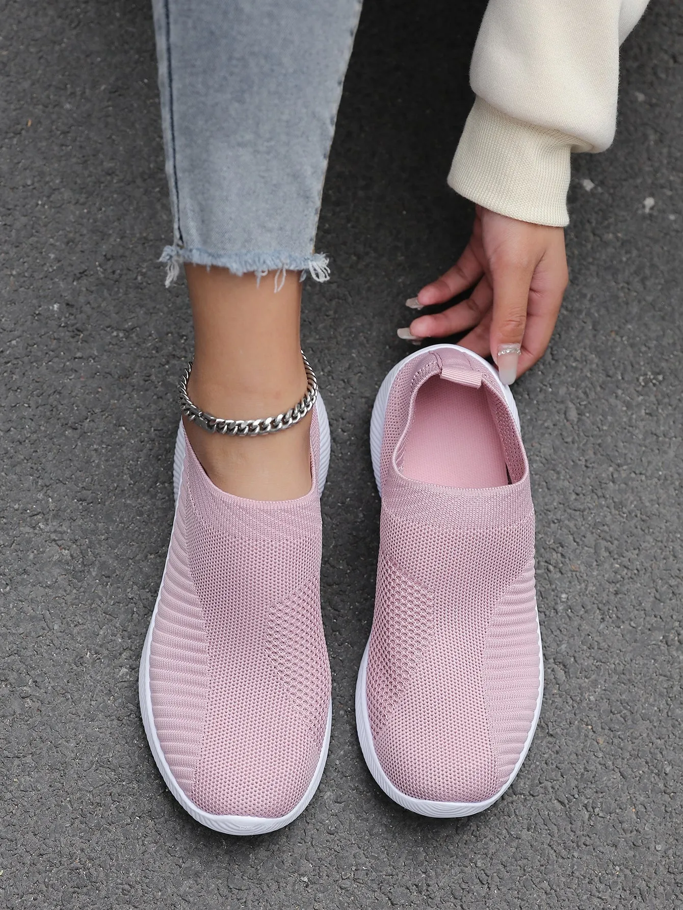 Slip-On Running Fabric Sneakers- FD ⚡