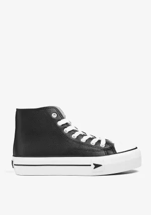Sneakers Bay High Top Platform Black Nappa