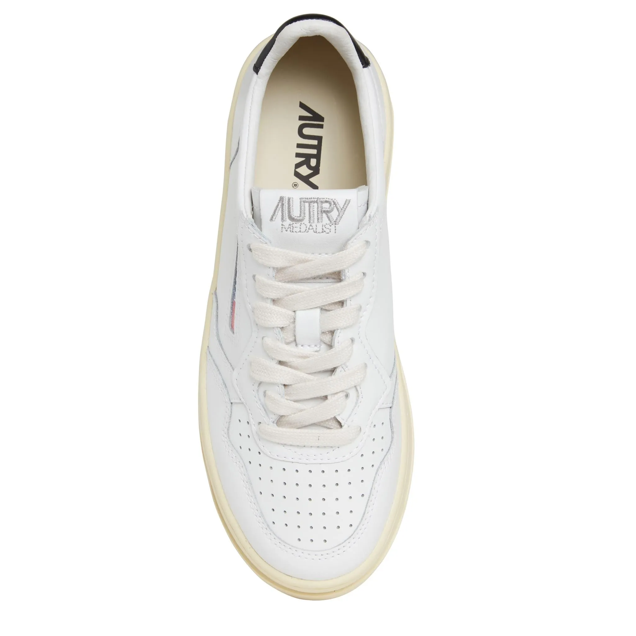 Sneakers ''Platform Low'' in pelle bianche
