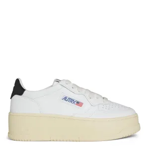 Sneakers ''Platform Low'' in pelle bianche