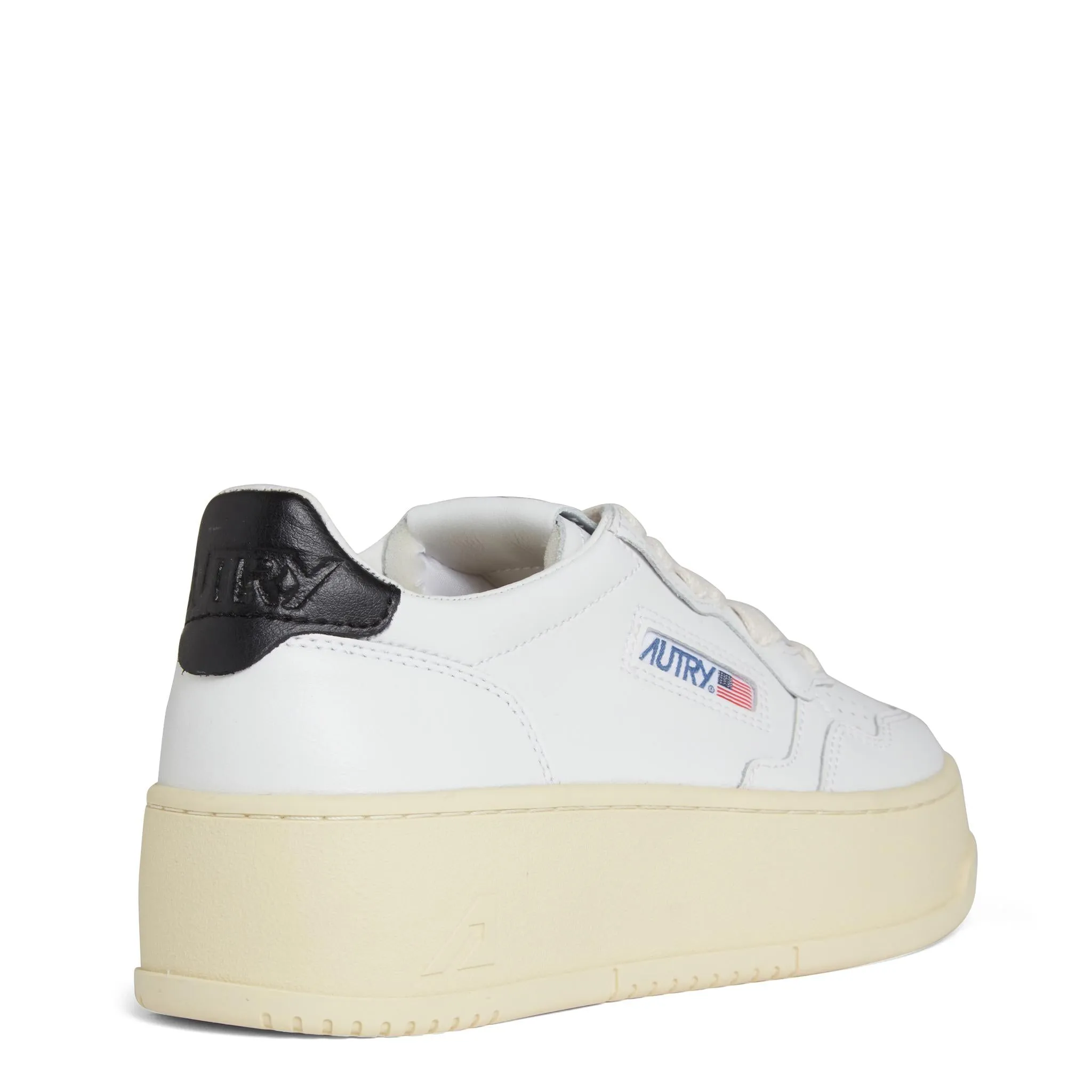 Sneakers ''Platform Low'' in pelle bianche