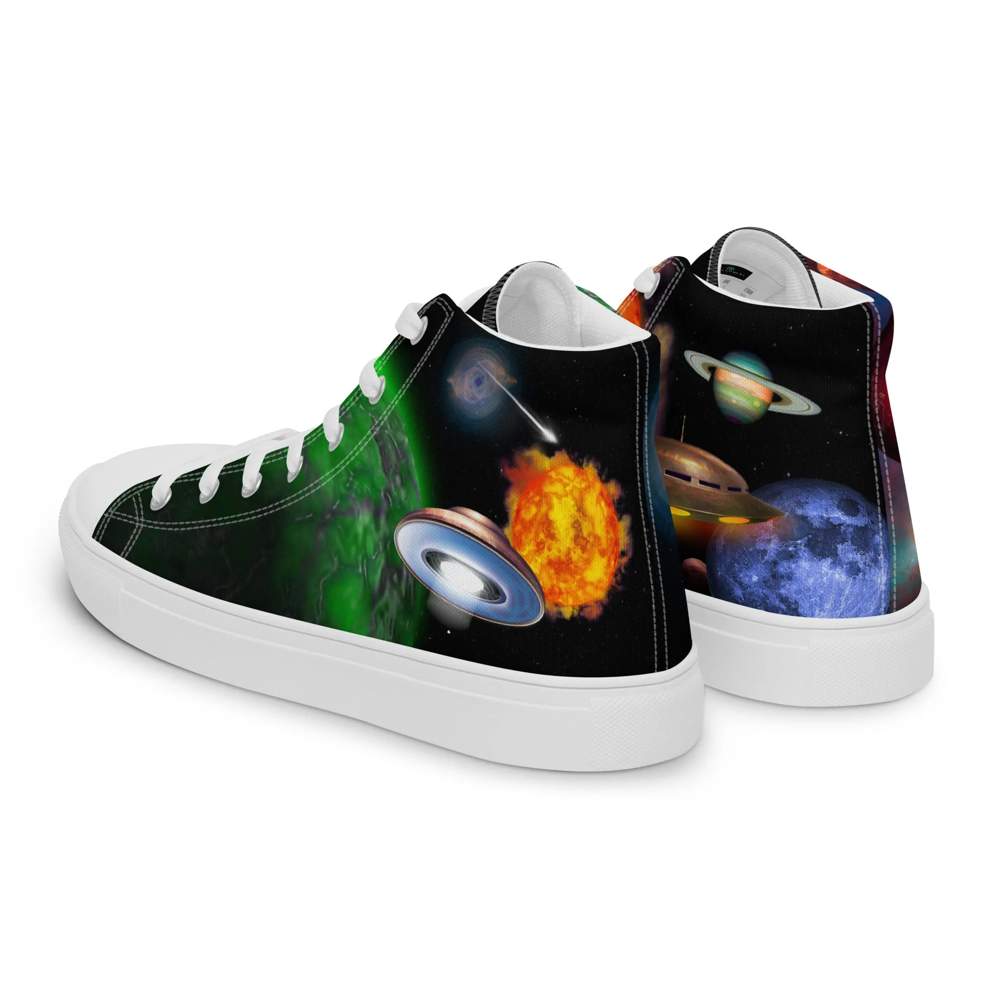 Space Fantasy - Women's High Top Canvas Shoes