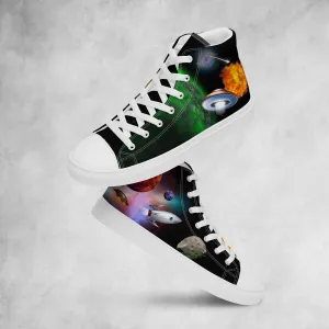 Space Fantasy - Women's High Top Canvas Shoes