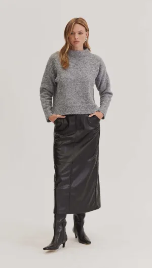 Staple The Label Anderson Boucle Jumper- Grey-Marle