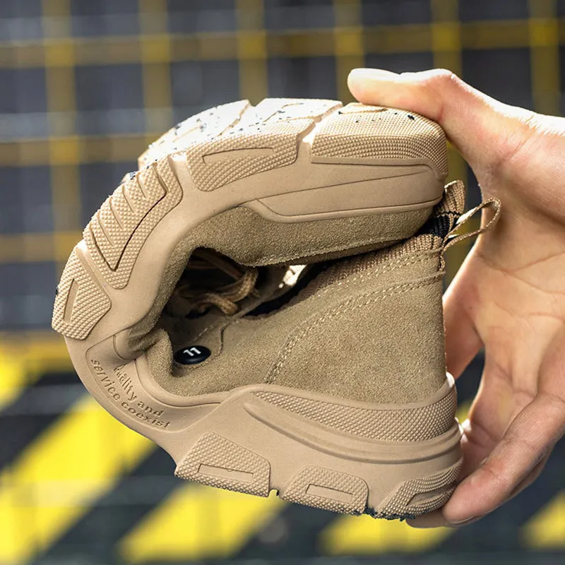 Steel Toe Shoes for Men Indestructible Safety Sneakers Breathable Lightweight Work Industrial Construction