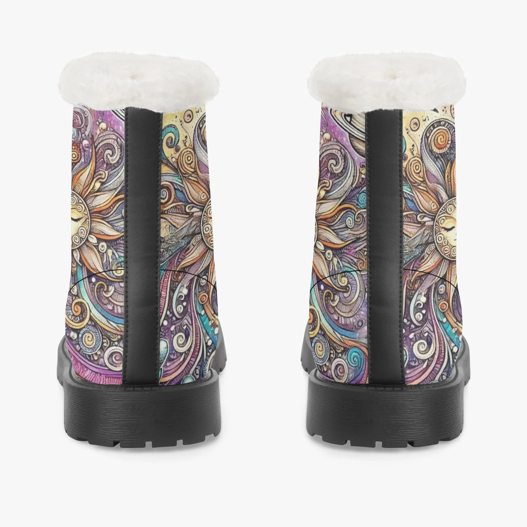 Sun & Planets Faux Fur Leather Boots