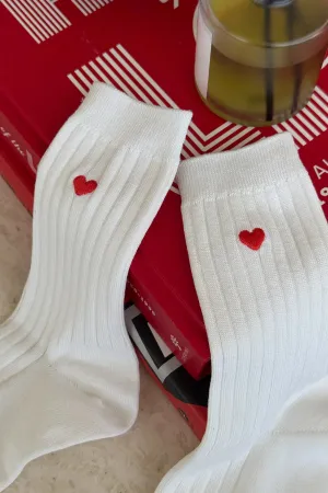 The Embroidered Heart Her Sock