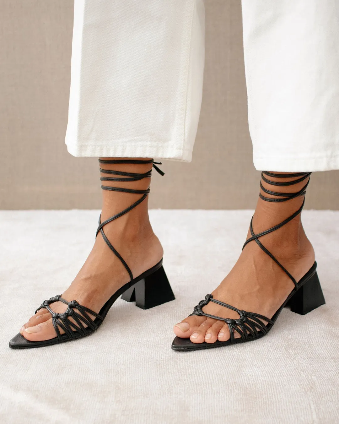 The Mirage Sandal by Alohas - Total Black