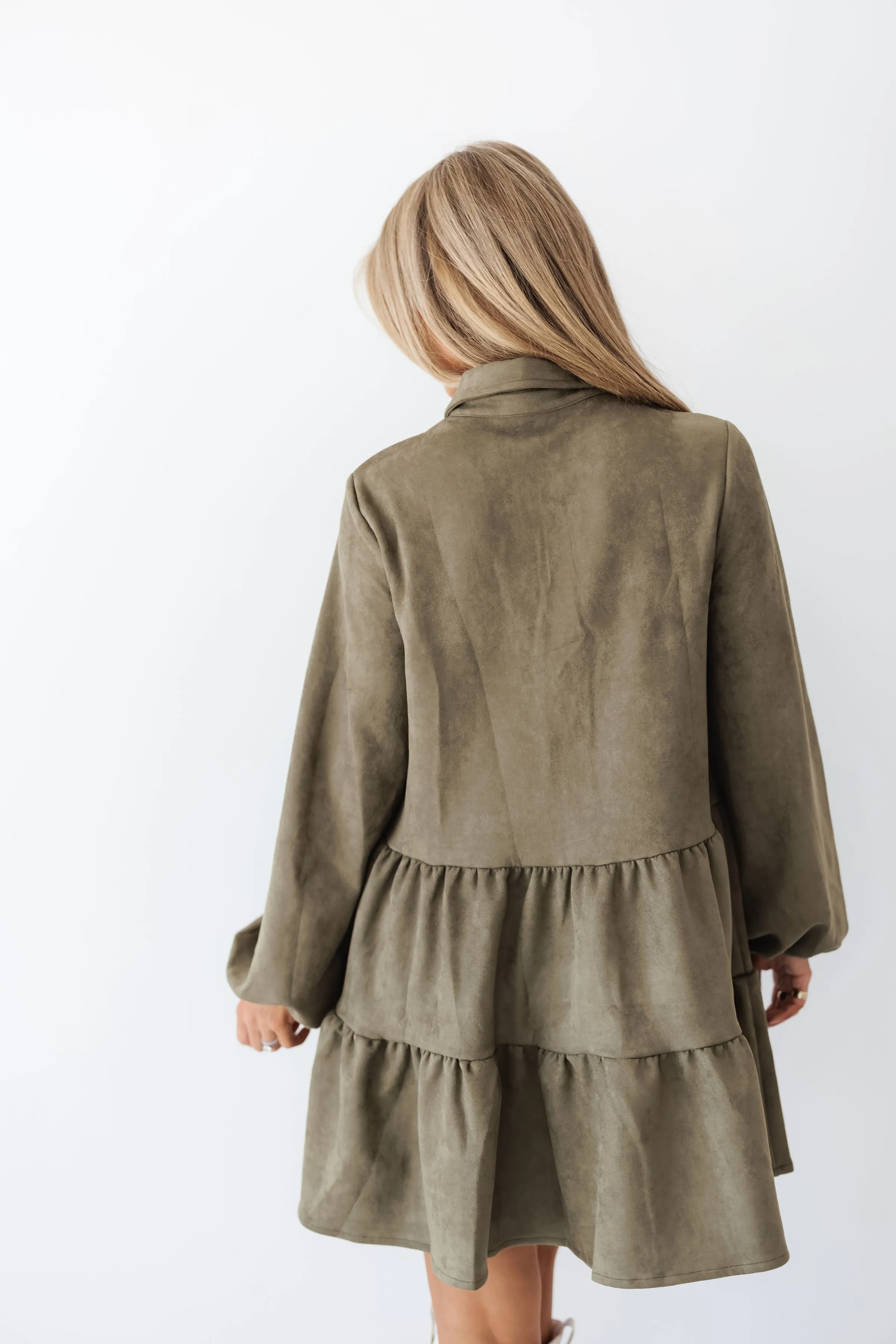 Tiana Mini Dress-Olive