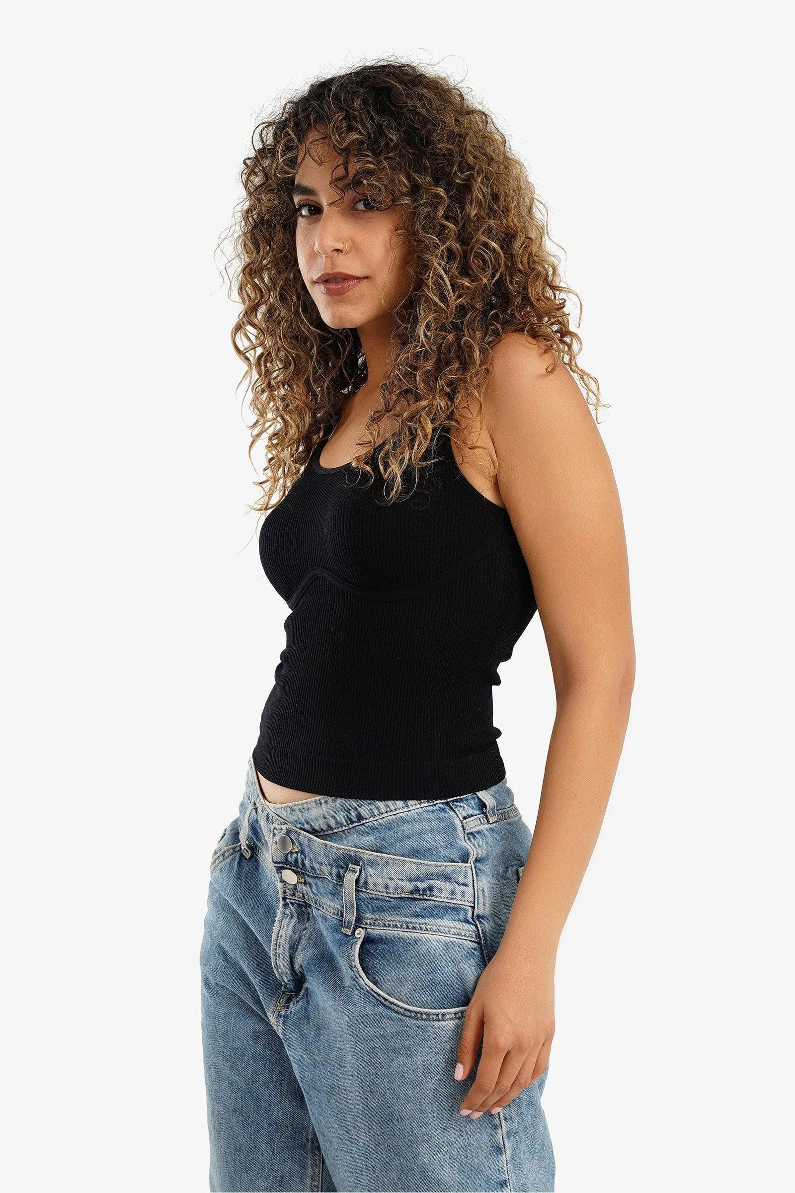 Top with Back Round Neck