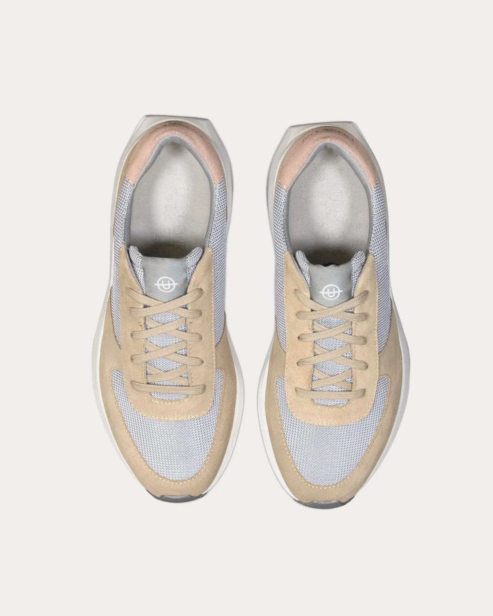 Trinity Leather & Suede Sand / Pink Low Top Sneakers