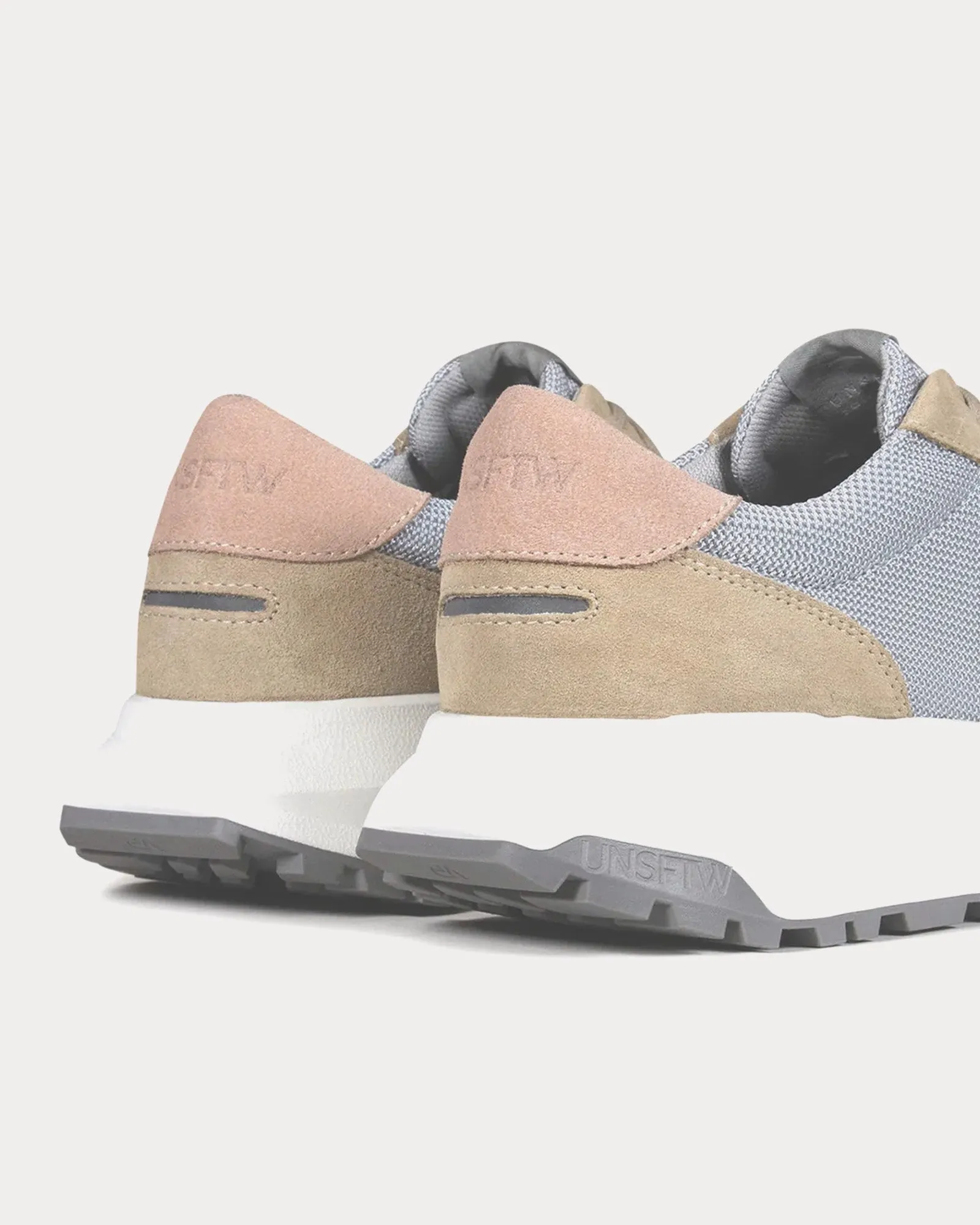 Trinity Leather & Suede Sand / Pink Low Top Sneakers