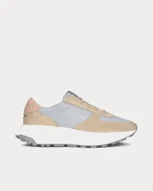 Trinity Leather & Suede Sand / Pink Low Top Sneakers