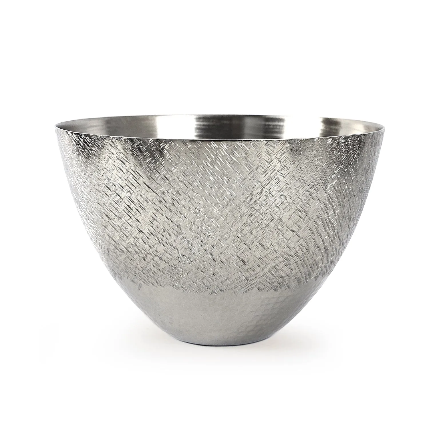Two-toned Cross Aluminum Metal Bowl