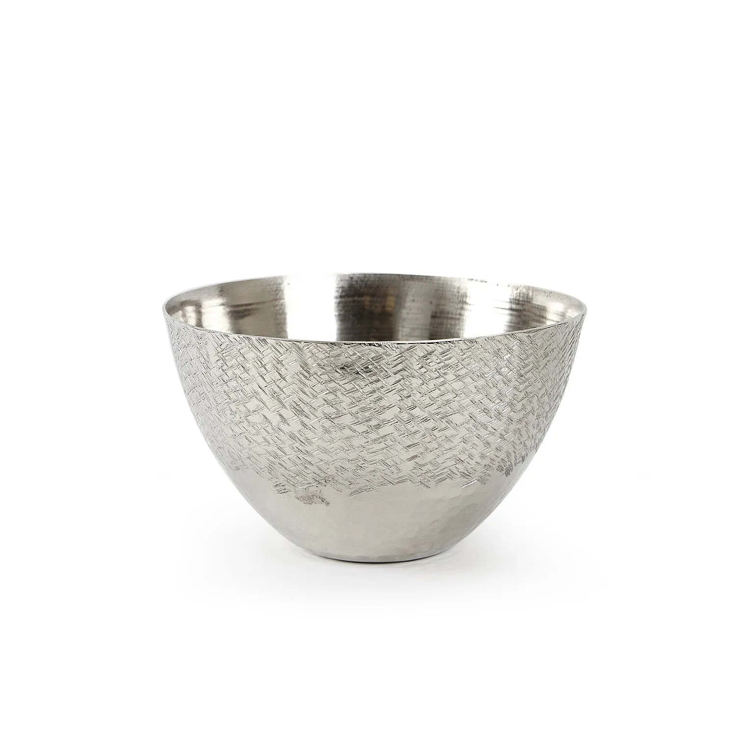 Two-toned Cross Aluminum Metal Bowl
