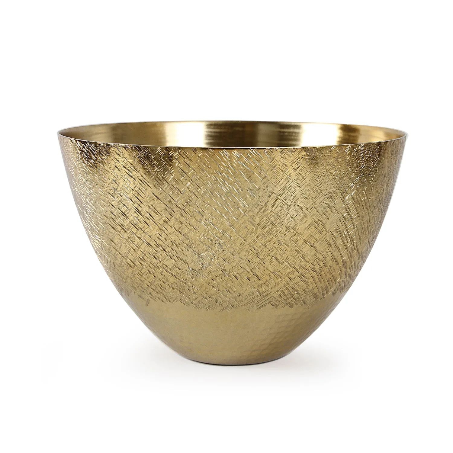 Two-toned Cross Aluminum Metal Bowl