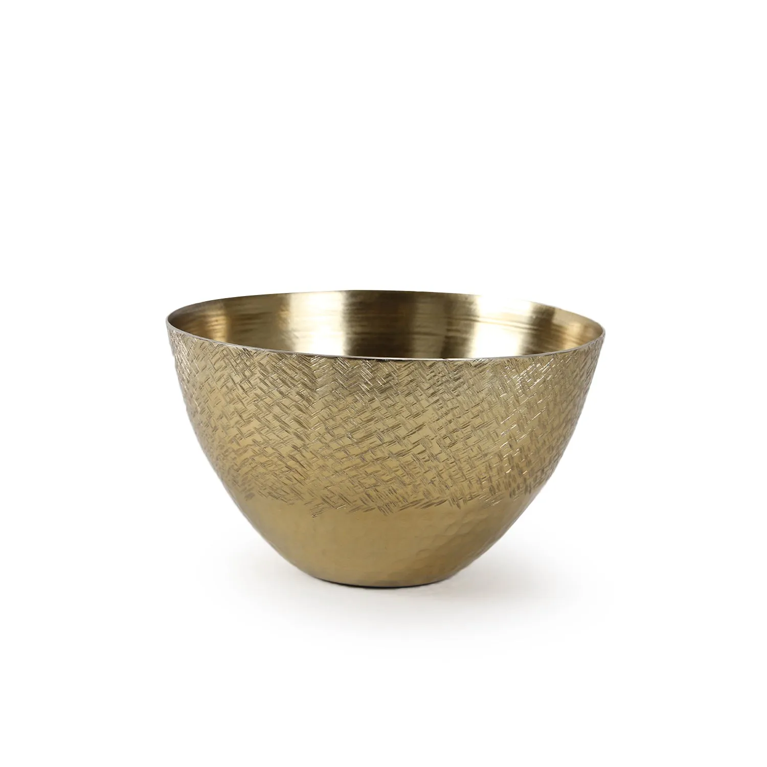 Two-toned Cross Aluminum Metal Bowl
