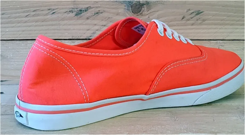 Vans Off The Wall Low Canvas Trainers UK6/US8.5/E39 TC6D Neon Orange/Coral/White
