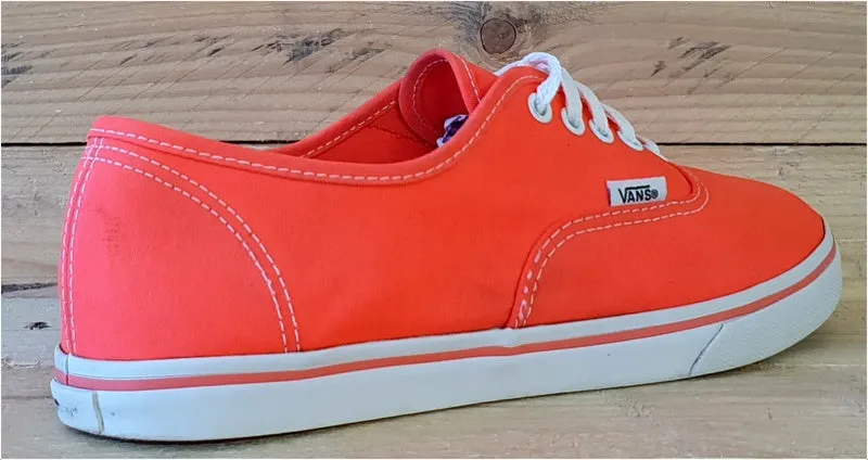 Vans Off The Wall Low Canvas Trainers UK6/US8.5/E39 TC6D Neon Orange/Coral/White