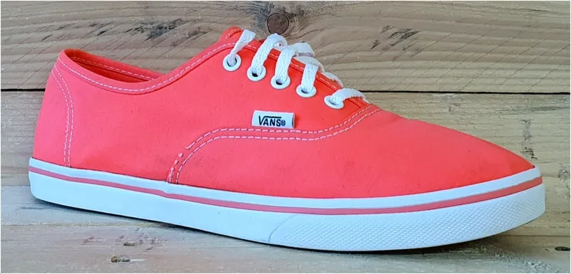 Vans Off The Wall Low Canvas Trainers UK6/US8.5/E39 TC6D Neon Orange/Coral/White