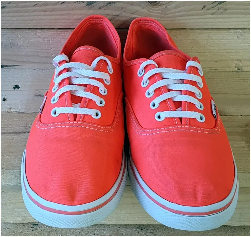 Vans Off The Wall Low Canvas Trainers UK6/US8.5/E39 TC6D Neon Orange/Coral/White