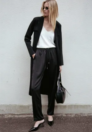 Vera Satin Jogger Black