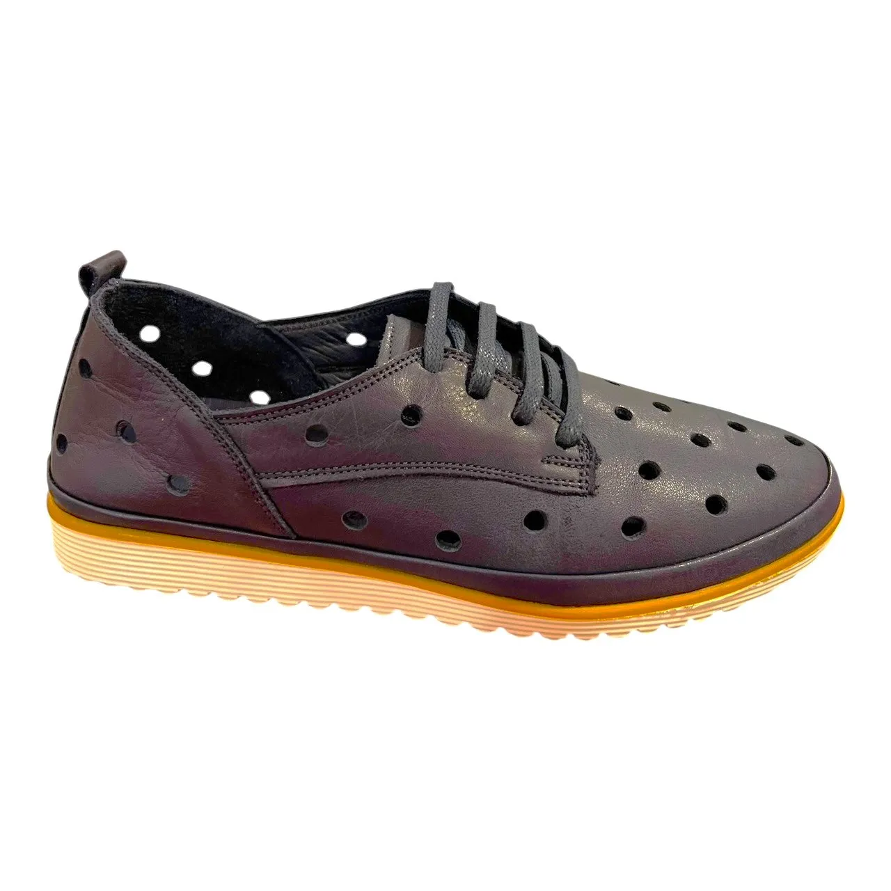 Via Nova Caesar Navy Leather Sneakers